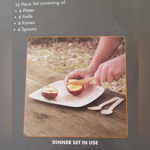 🍽️ 16pc Bamboo Dinner Set - Picture 4 of 6